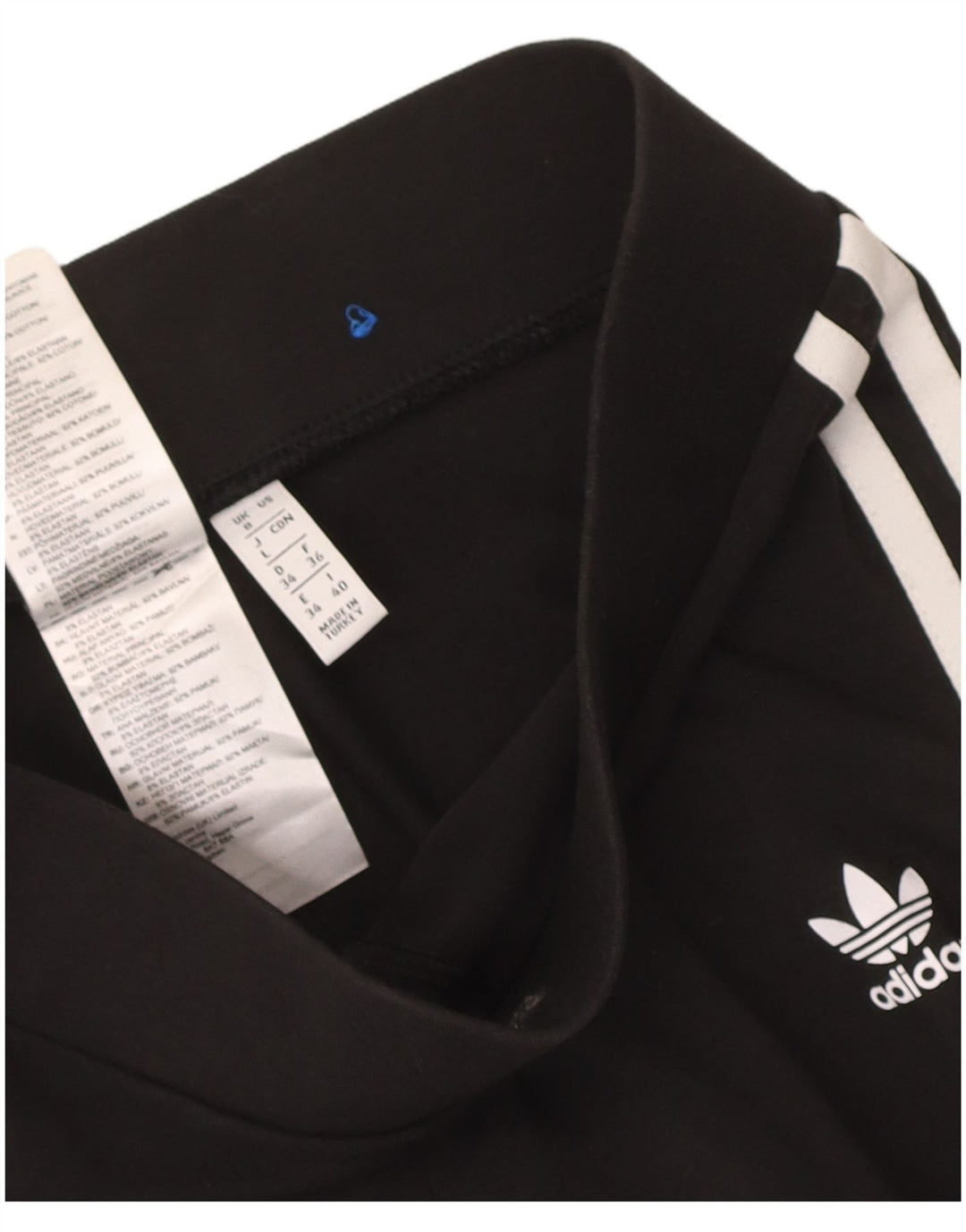 Женские леггинсы Adidas UK 8, маленькие черные хлопковые