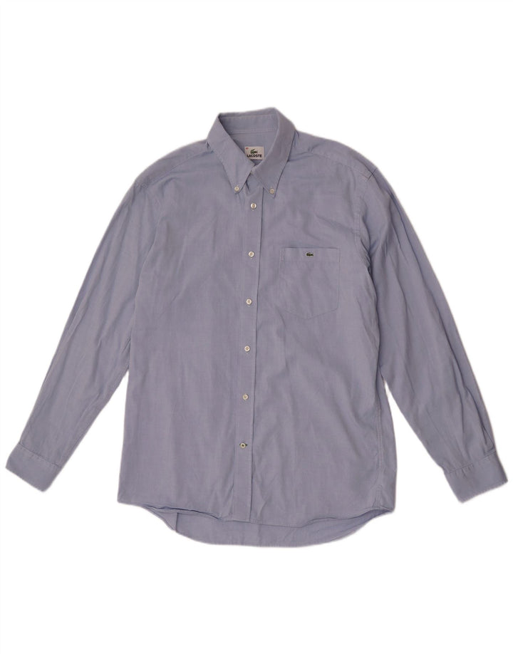 Мужская рубашка Lacoste, размер 40, средний синий хлопок, размер 40