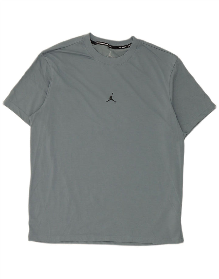 Мужская футболка Jordan Dri Fit, хлопковый топ среднего серого цвета