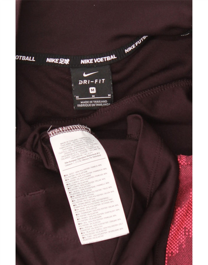 Мужская спортивная куртка Nike Dri Fit, средний темно-бордовый полиэстер с геометрическим рисунком