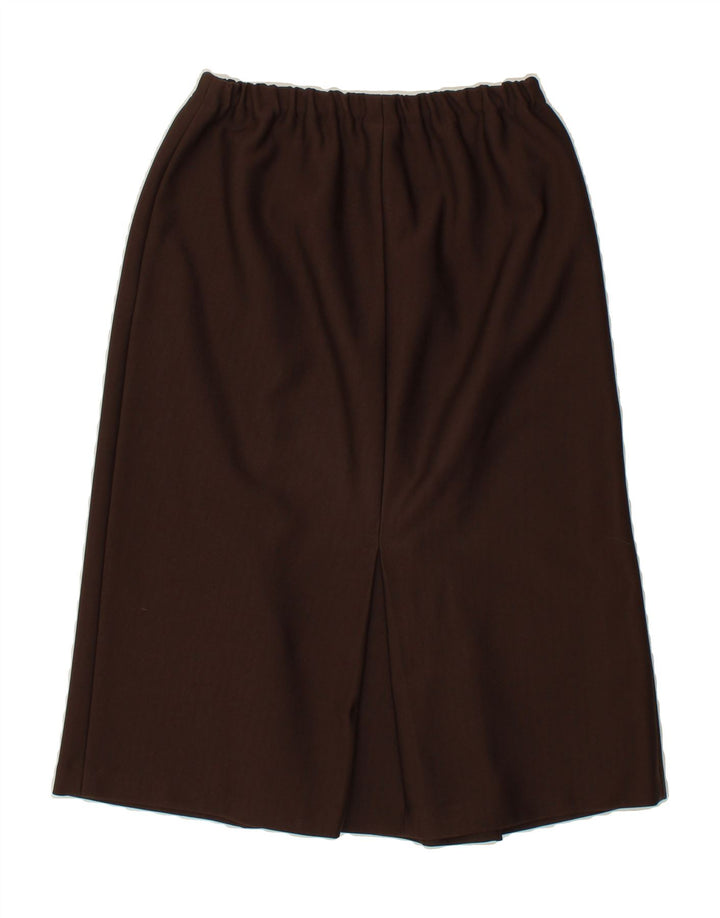 TREVIRA Womens A-Line Skirt UK 8 Small W26  Brown Polyester Vintage Trevira and Second-Hand Trevira from Messina Hembry 