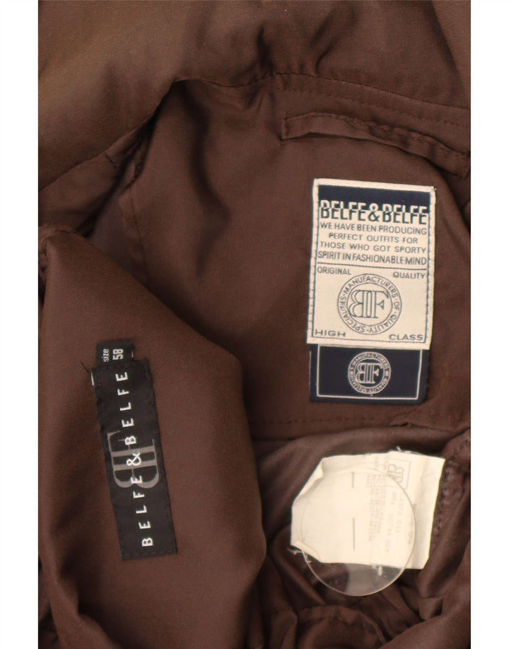 Belfe & Belfe Мужская парка с капюшоном IT 58 4XL Коричневый Полиамид