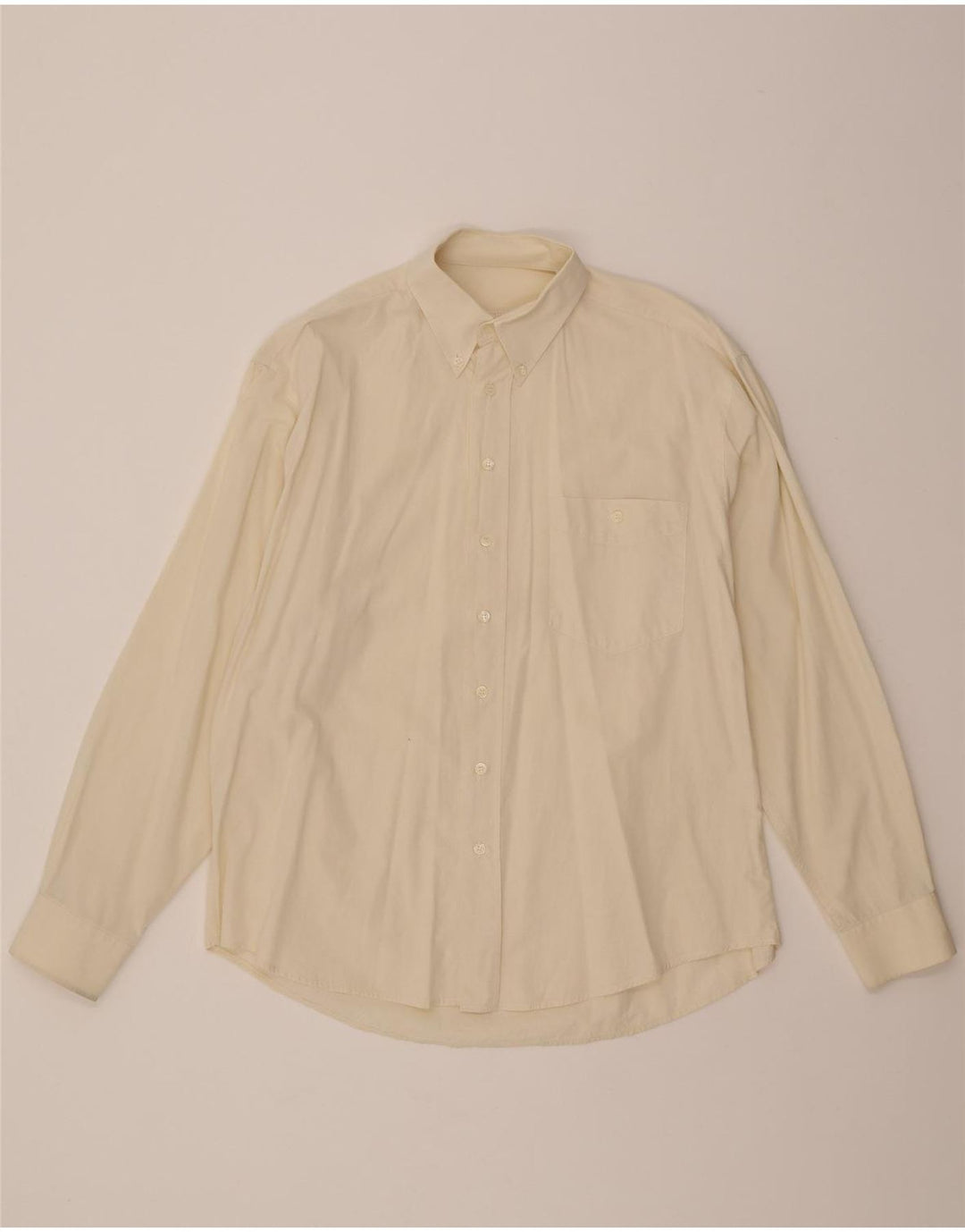 YORN Mens Shirt Size 41 Large Off White Cotton Vintage Yorn and Second-Hand Yorn from Messina Hembry 
