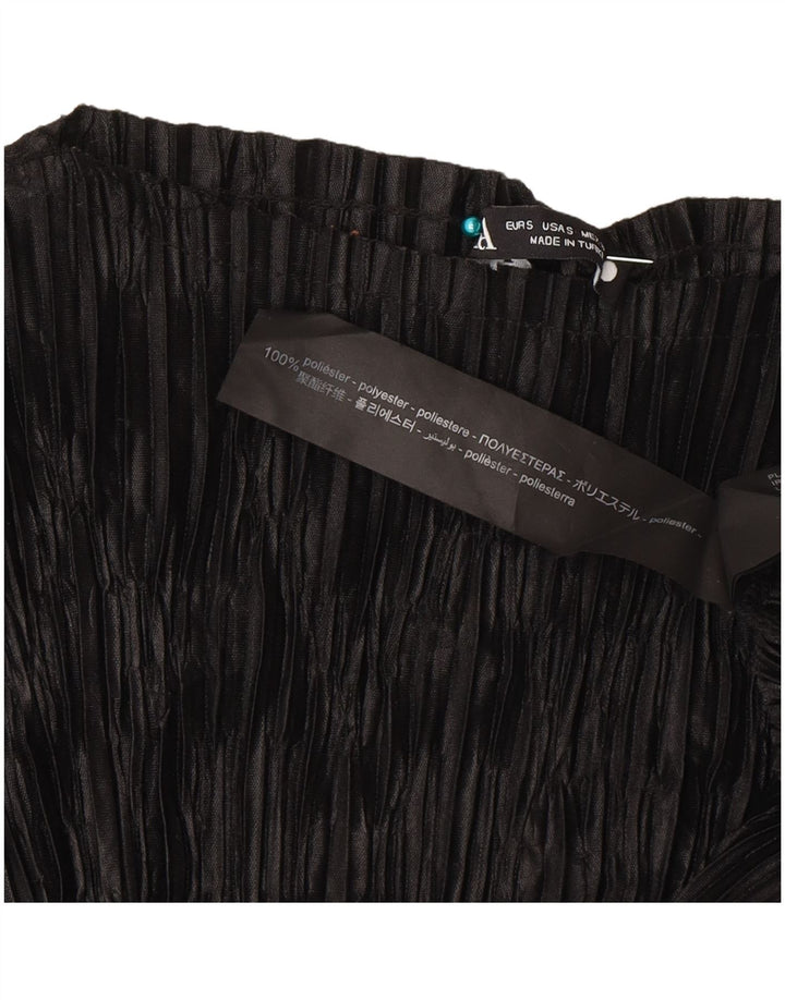 Женская блузка Zara Top UK 10, маленький полиэстер в черную полоску