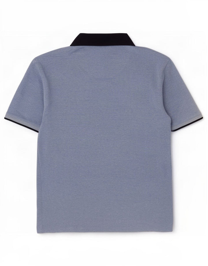 Мужская рубашка поло Jack & Jones 5XL синяя с цветными блоками