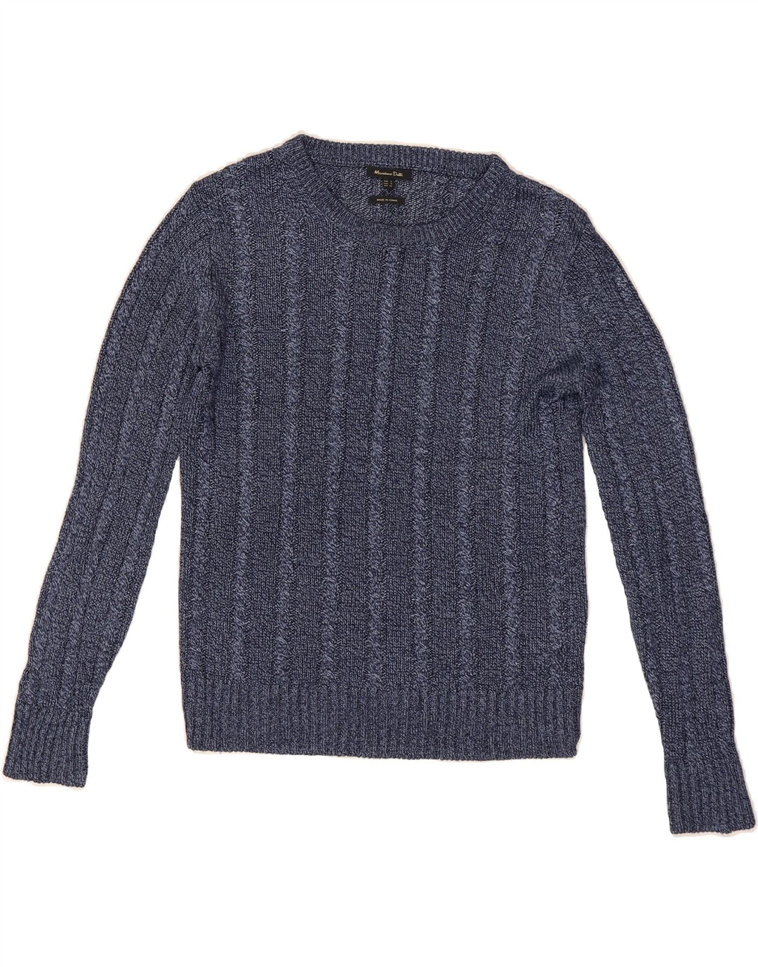 MASSIMO DUTTI Womens Crew Neck Jumper Sweater UK 10 Small Navy Blue Vintage Massimo Dutti and Second-Hand Massimo Dutti from Messina Hembry 