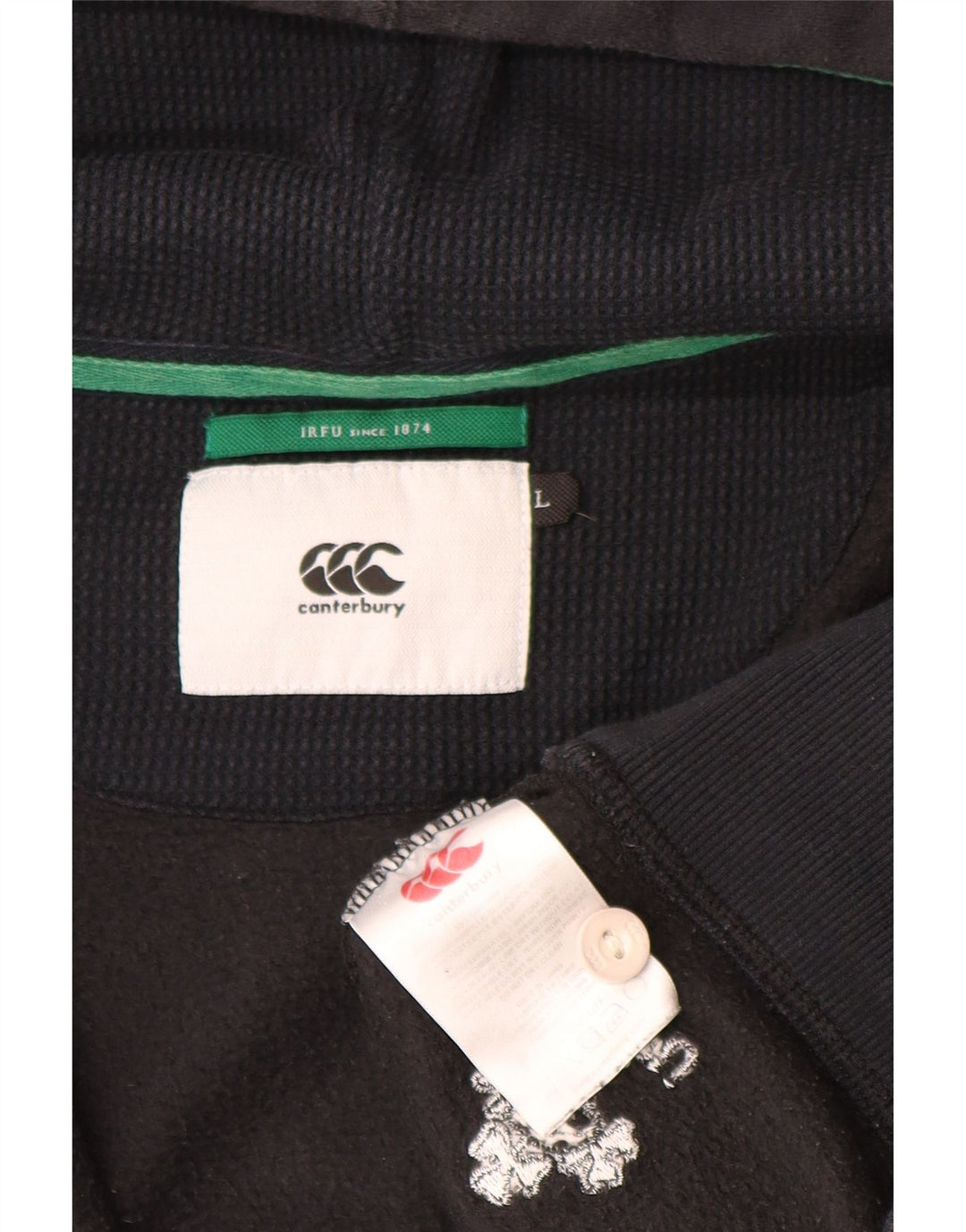 CANTERBURY Мужской свитер с капюшоном на молнии, большой черный, хлопковый