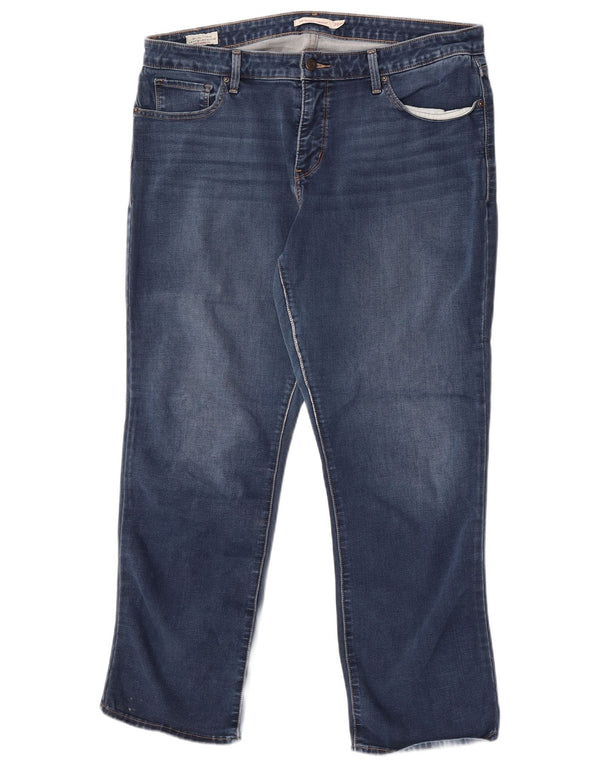 Женские прямые джинсы Levi's 314 Shaping США 20 3XL W40 L30 Синий хлопок