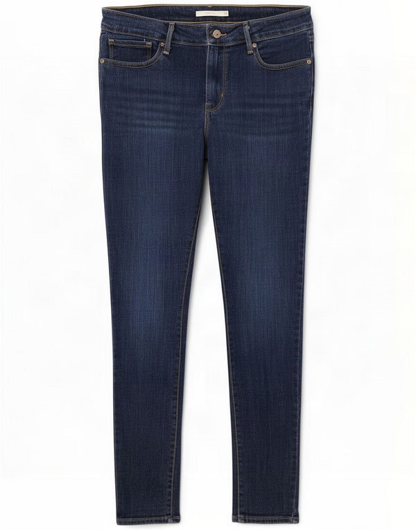 Женские джинсы скинни Levi's 711 W32 L30, синий хлопок