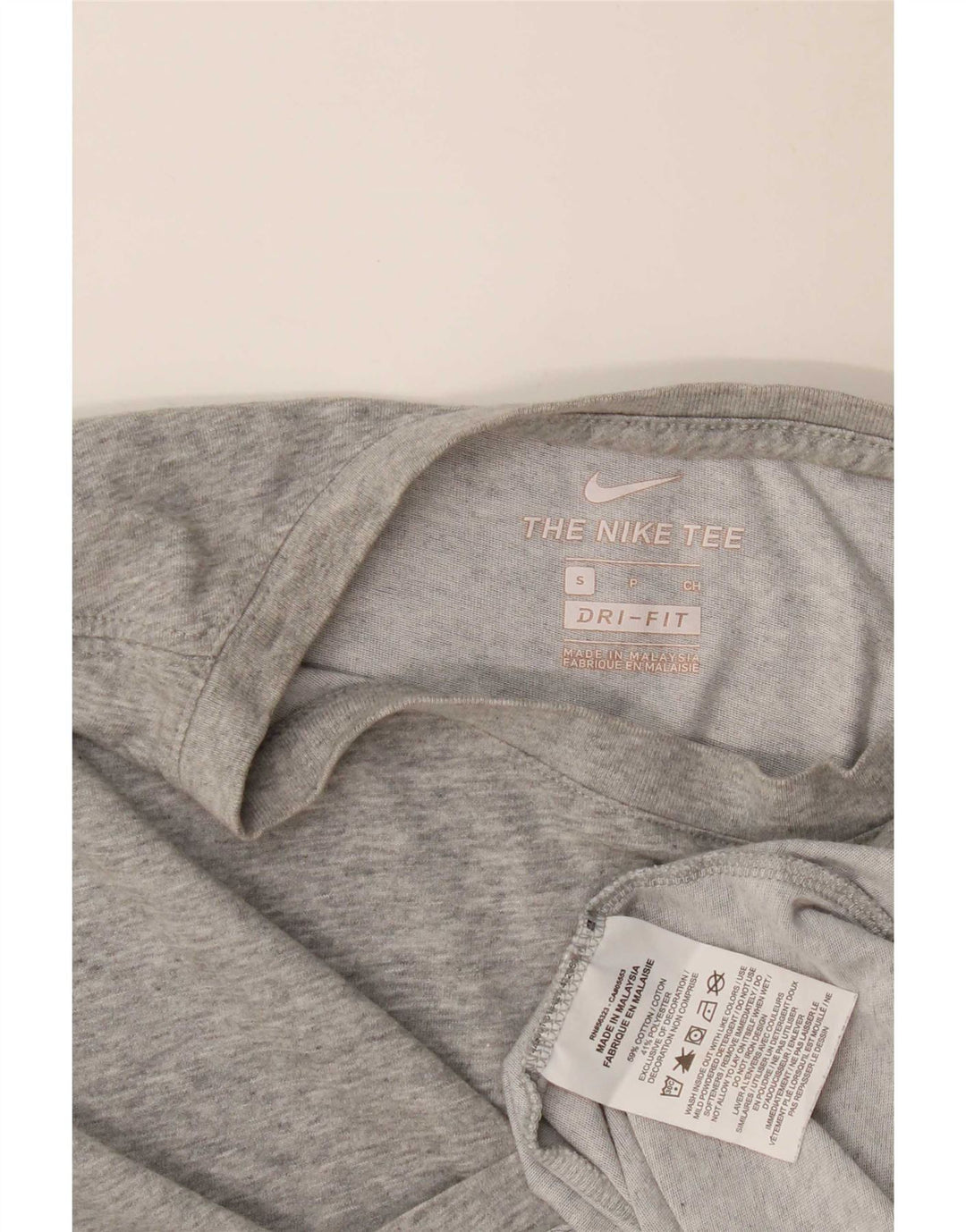 Мужская футболка Nike Dri Fit, маленький серый хлопковый топ