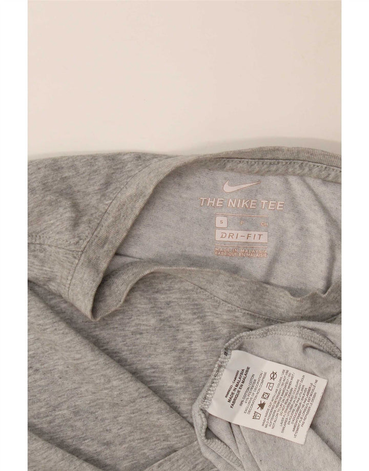 Мужская футболка Nike Dri Fit, маленький серый хлопковый топ