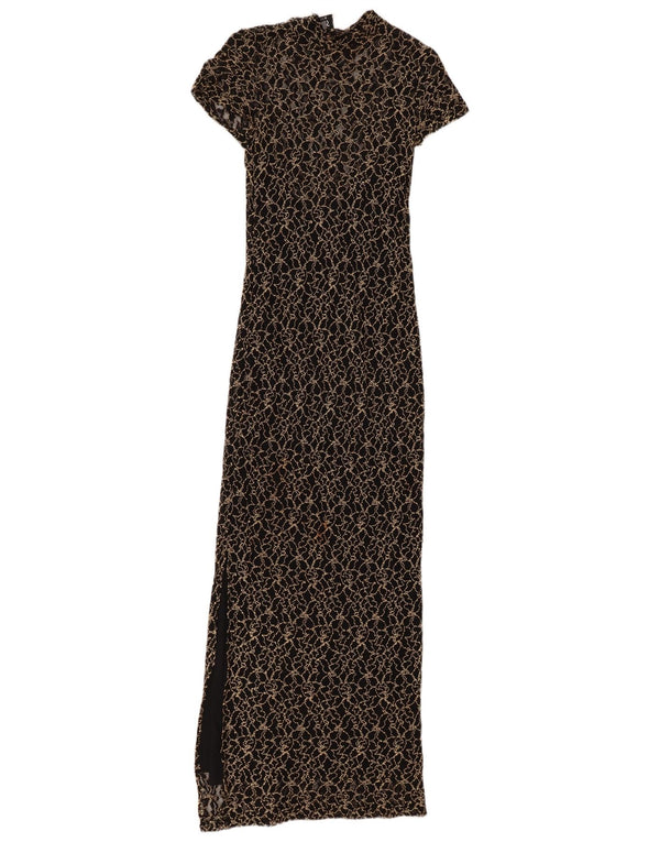 Женское кружевное платье макси WALLIS, маленькое черное вискоза с цветочным принтом, Великобритания, 8 шт.