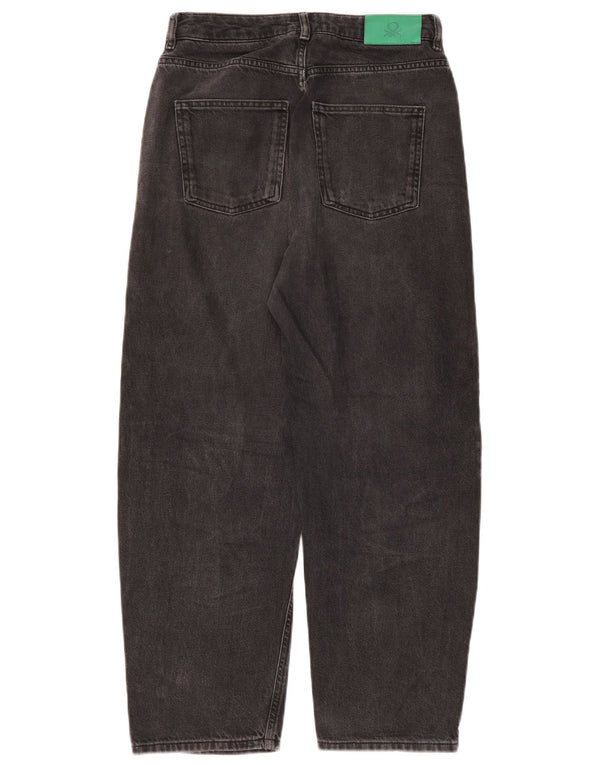 Женские свободные джинсы Benetton W26 L26, черный хлопок