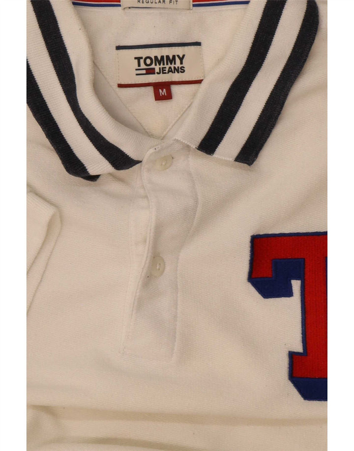 Tommy Hilfiger Мужская рубашка-поло стандартного кроя с рисунком в белую полоску среднего размера