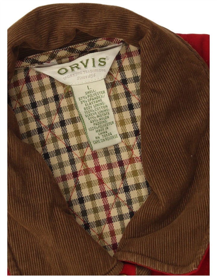 Женская стеганая куртка оверсайз Orvis UK 16, большой красный полиэстер