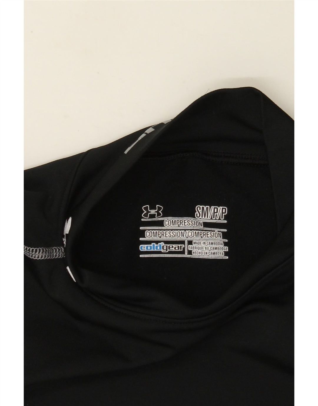 Женский компрессионный топ с рисунком Under Armour с длинным рукавом, Великобритания, 8, маленький черный