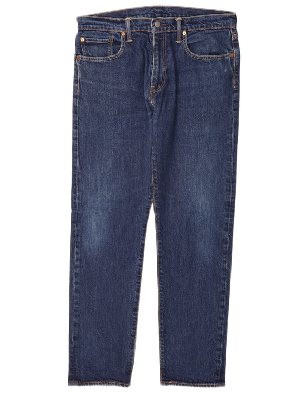 Мужские зауженные зауженные джинсы Levi's 502 W33 L32 синие, хлопок