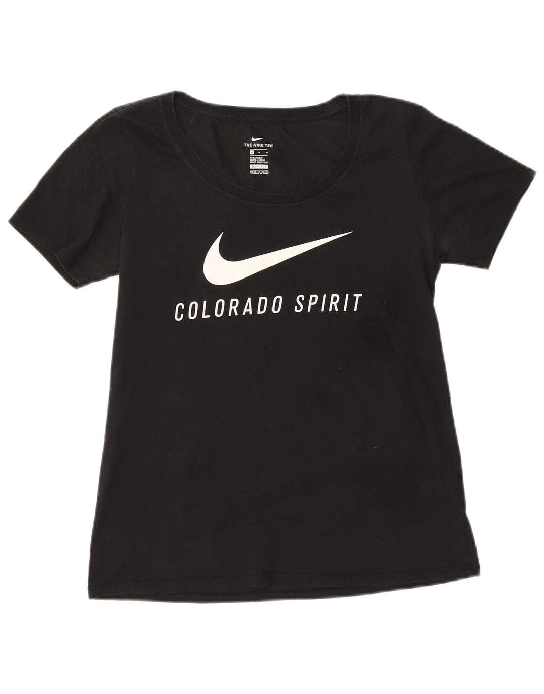 Женская футболка с рисунком NIKE Colorado Spirit Top UK 12, средний размер, черный хлопок