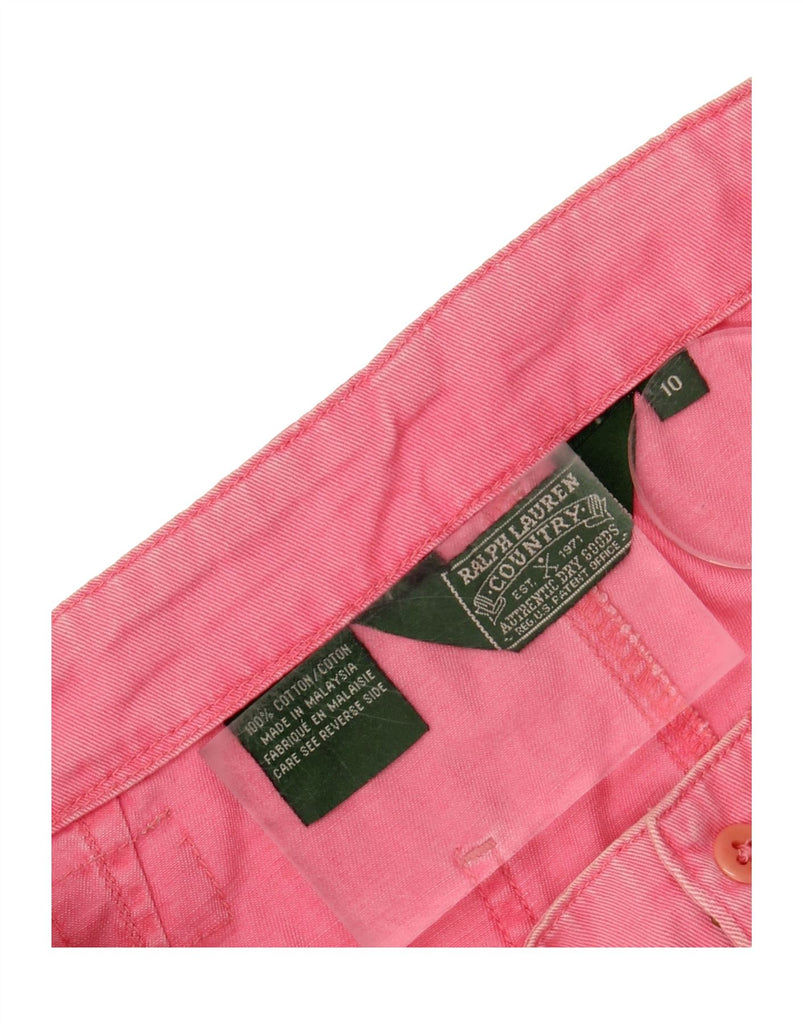 RALPH LAUREN Womens High Waist Denim Skirt US 10 Large W30  Pink Cotton Vintage Ralph Lauren and Second-Hand Ralph Lauren from Messina Hembry 