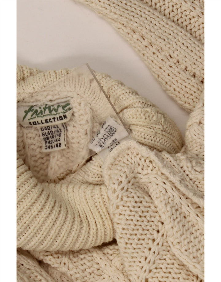 Женский свободный джемпер с высоким воротником FRITZI, Великобритания, 14/16, большой, бежевый