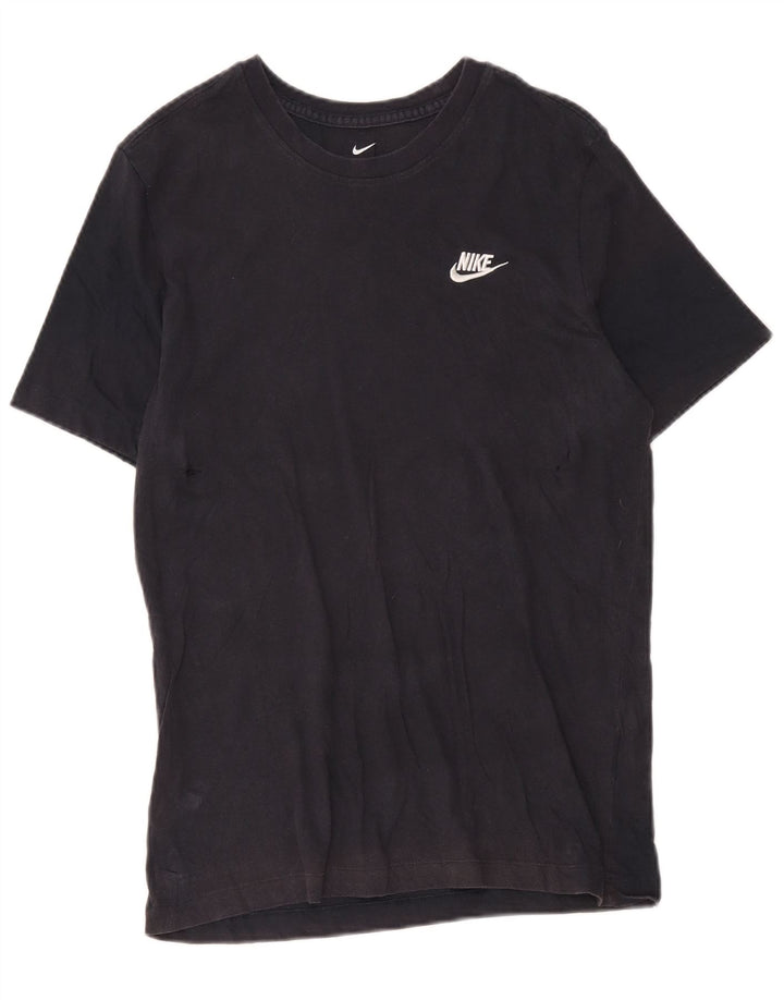 Мужская футболка Nike среднего размера, темно-синяя, хлопковая