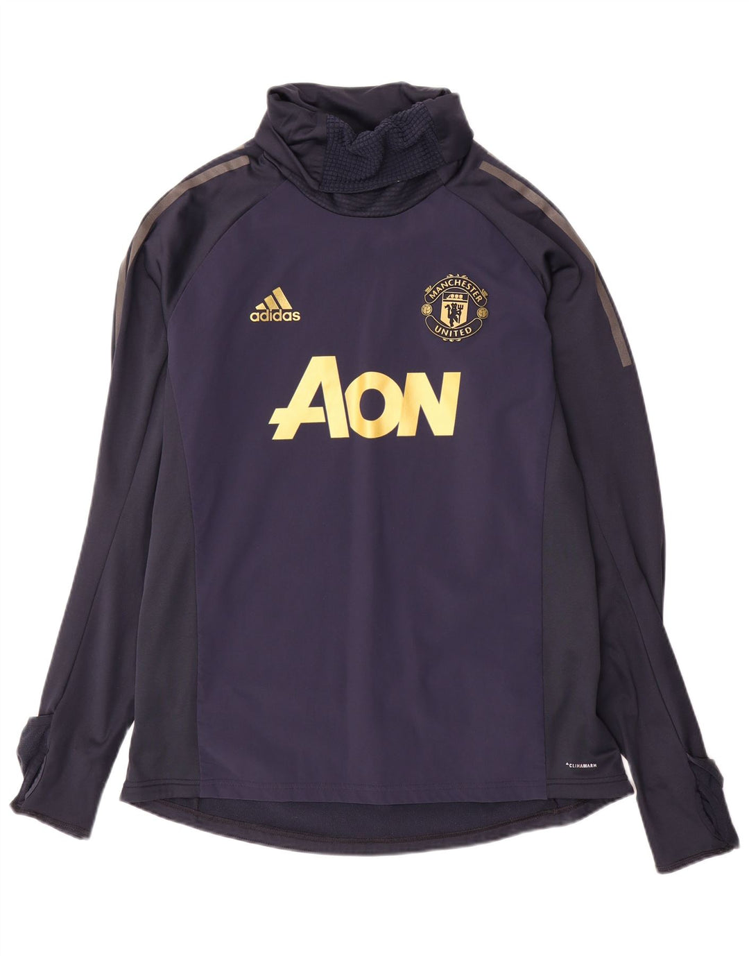 Adidas Men Manchester United Графический топ с длинным рукавом, средний, темно-синий
