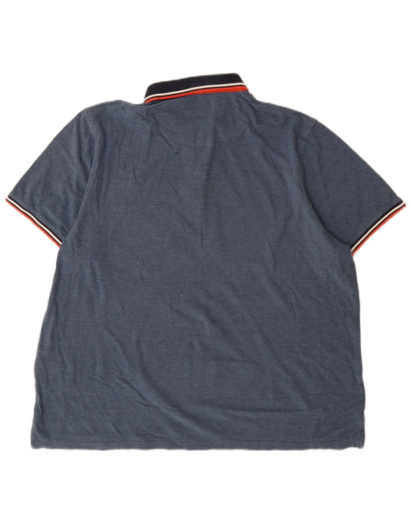 Мужская рубашка-поло Jack & Jones 3XL темно-синяя, хлопок