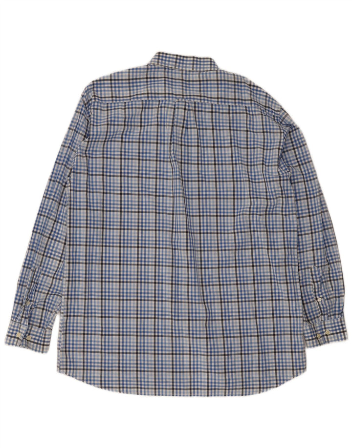Мужская рубашка стандартного кроя Gant XL, синяя, хлопковая в мелкую клетку