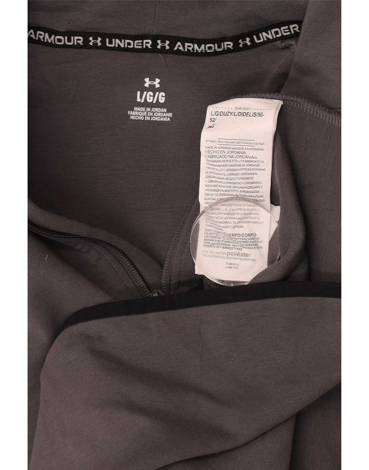 Мужской свитер с капюшоном на молнии Under Armour, большой серый полиэстер