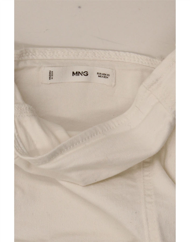 Женский корсетный топ Mango UK 4 XS, белый хлопок