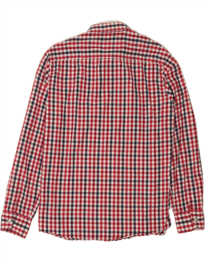 MASSIMO DUTTI Mens Shirt XL Red Check Cotton Vintage Massimo Dutti and Second-Hand Massimo Dutti from Messina Hembry 