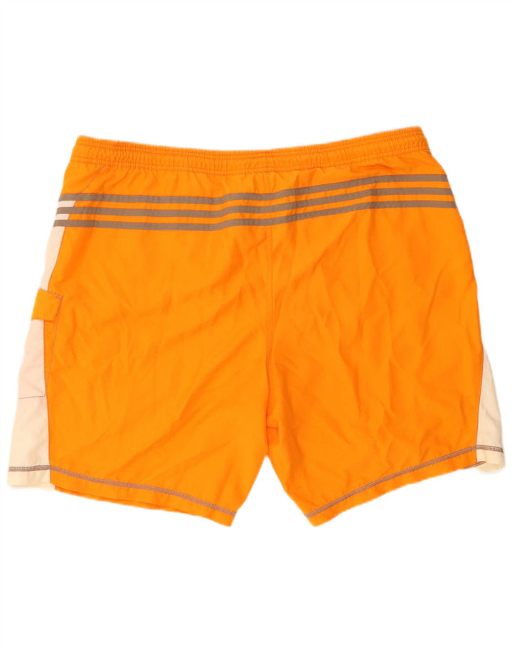 Мужские шорты для плавания Adidas с рисунком 2XL, оранжевые, полиэстер с цветными блоками