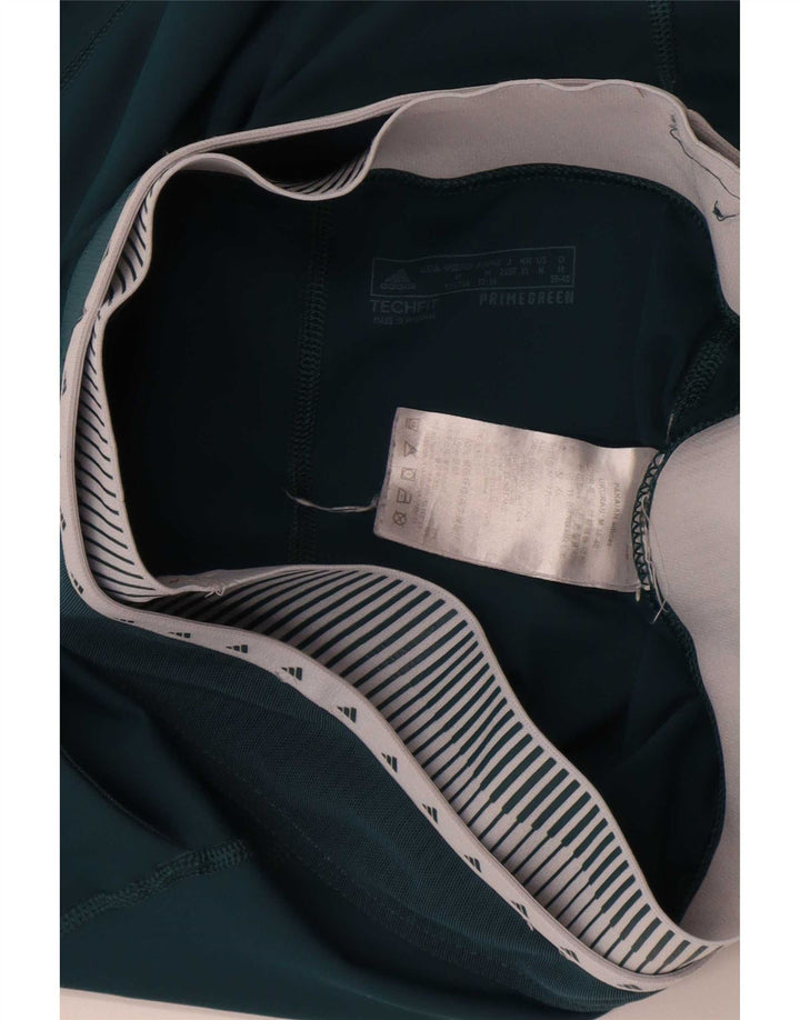 Женские леггинсы Adidas с рисунком UK 12/14, средний зеленый полиэстер с цветными блоками