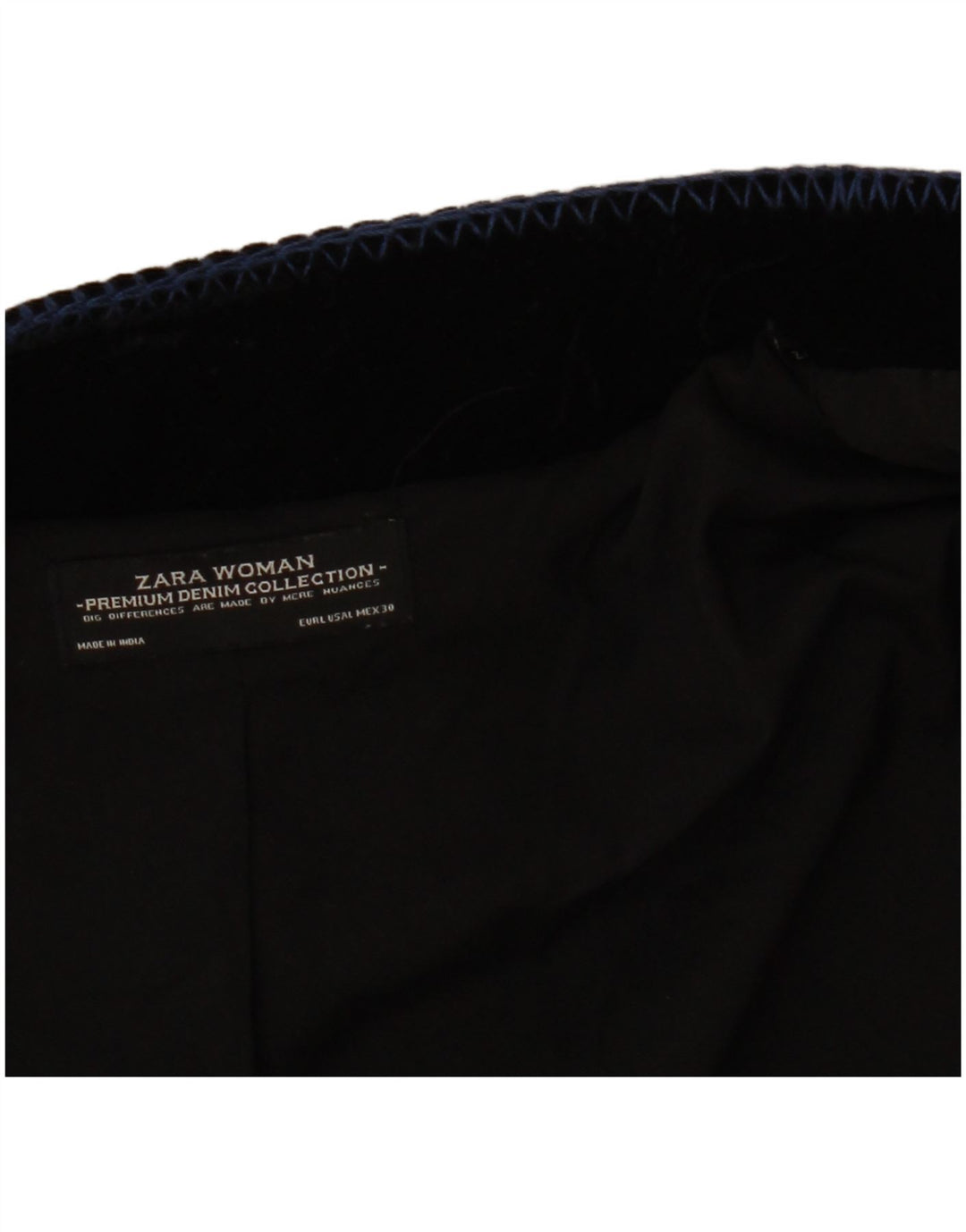 Женское бархатное открытое болеро ZARA UK 16, большой черный с узором пейсли