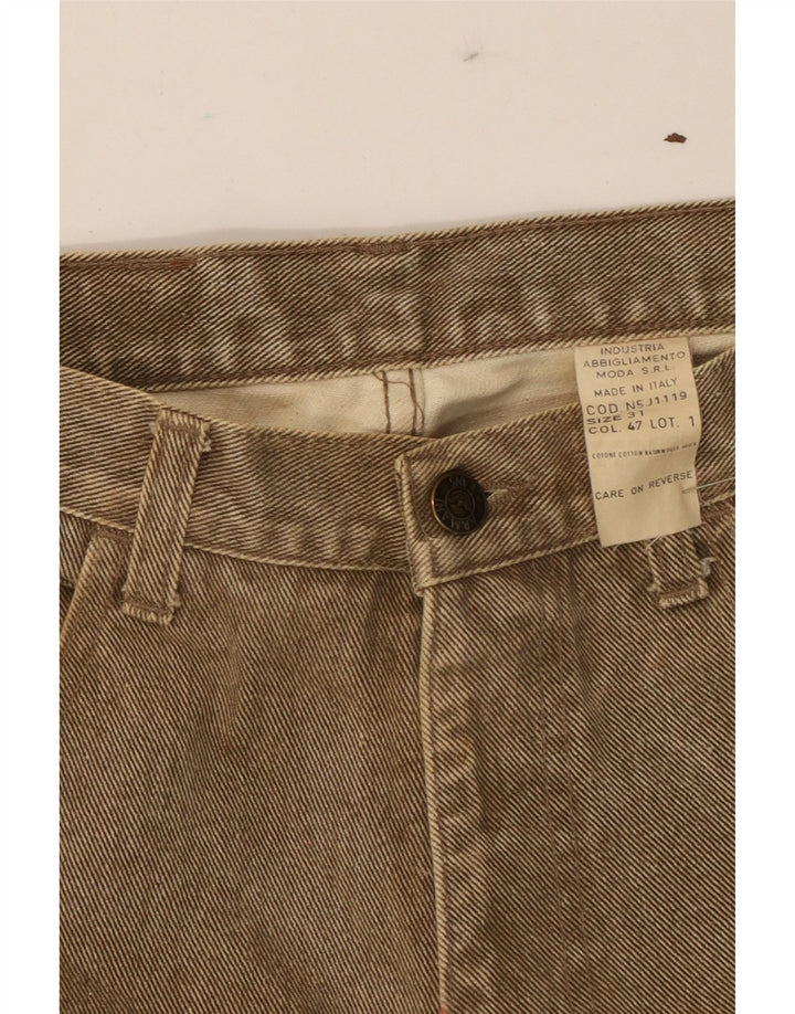ARMANI Mens Tapered Jeans W28 L30 Brown Cotton Vintage Armani and Second-Hand Armani from Messina Hembry 