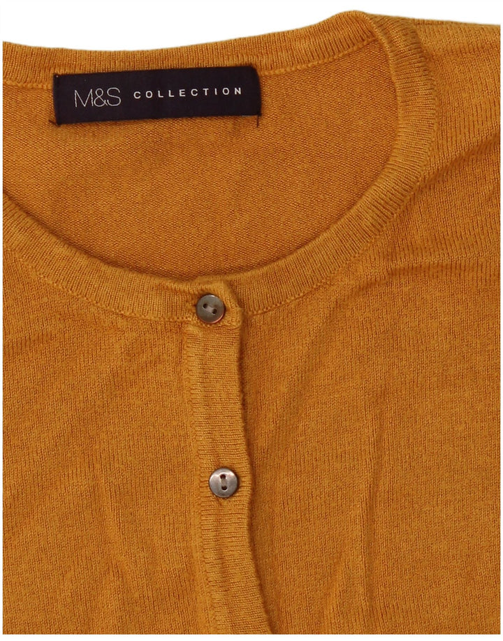 Женский укороченный кардиган Marks & Spencer UK 10, маленький желтый