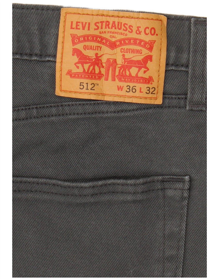 Мужские зауженные джинсы Levi's 512 W36 L32 Серые