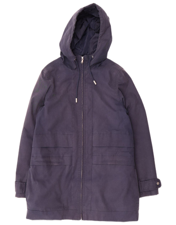 Crew Clothing Женская оверсайз-парка с капюшоном UK 10, маленькая, темно-синяя