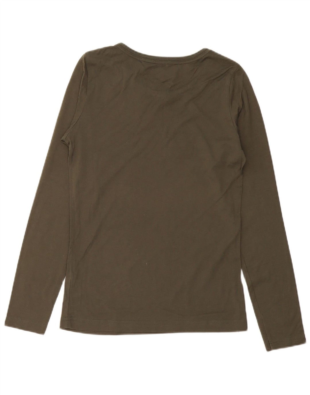 Женский топ с длинным рукавом Nike, Великобритания, 10/12, средний, хаки, хлопок