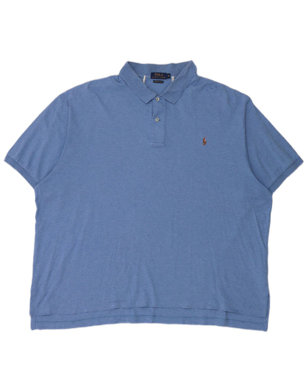 Мужская рубашка поло Polo Ralph Lauren, 3XL, синяя в крапинку, хлопок