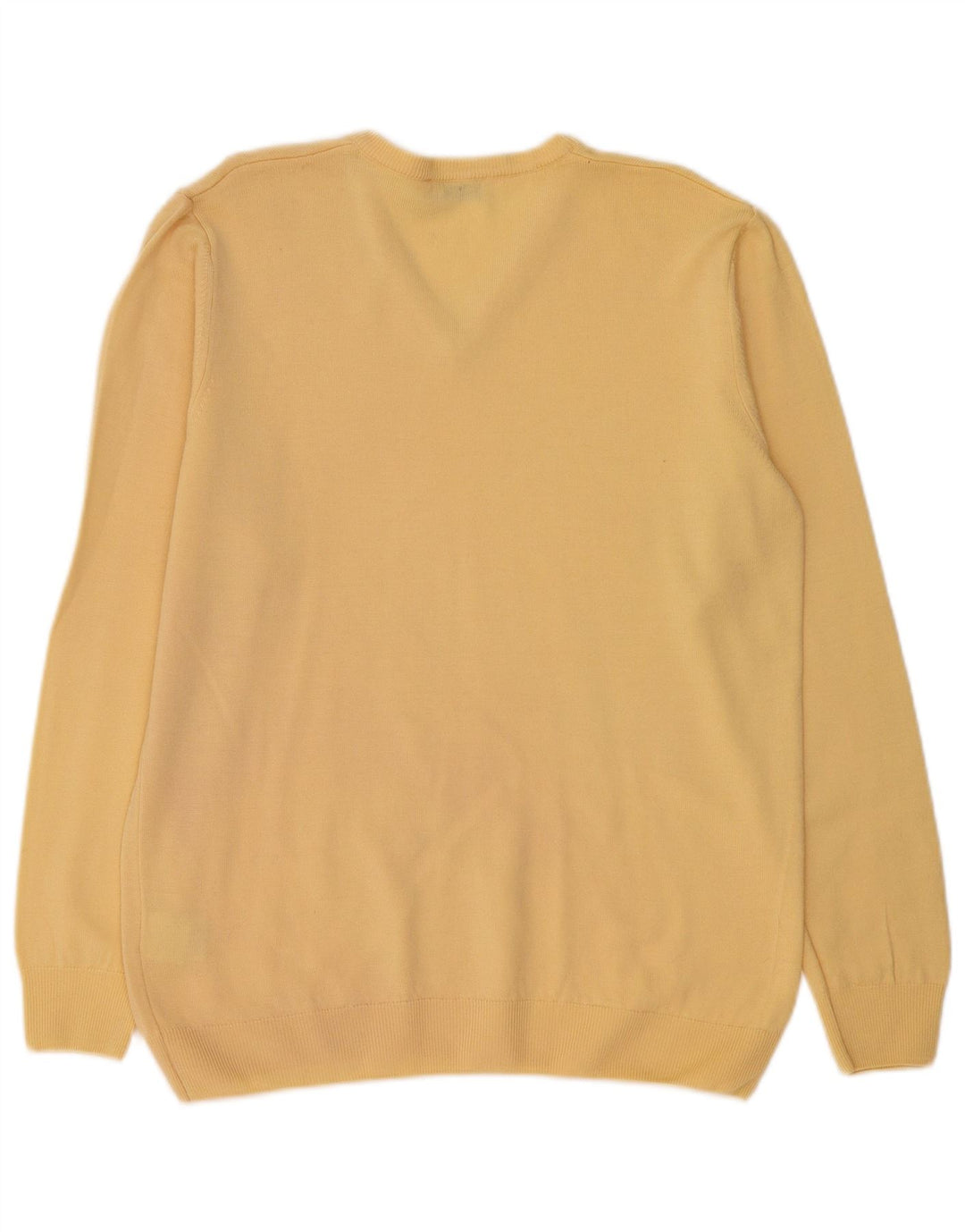 PETER HAHN Женский джемпер с v-образным вырезом, Великобритания 16, большой желтый, новая шерсть