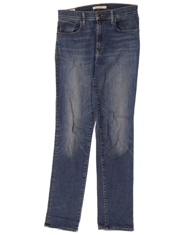 Женские прямые джинсы Levi's 724 с высокой посадкой W30 L32, синие, хлопок