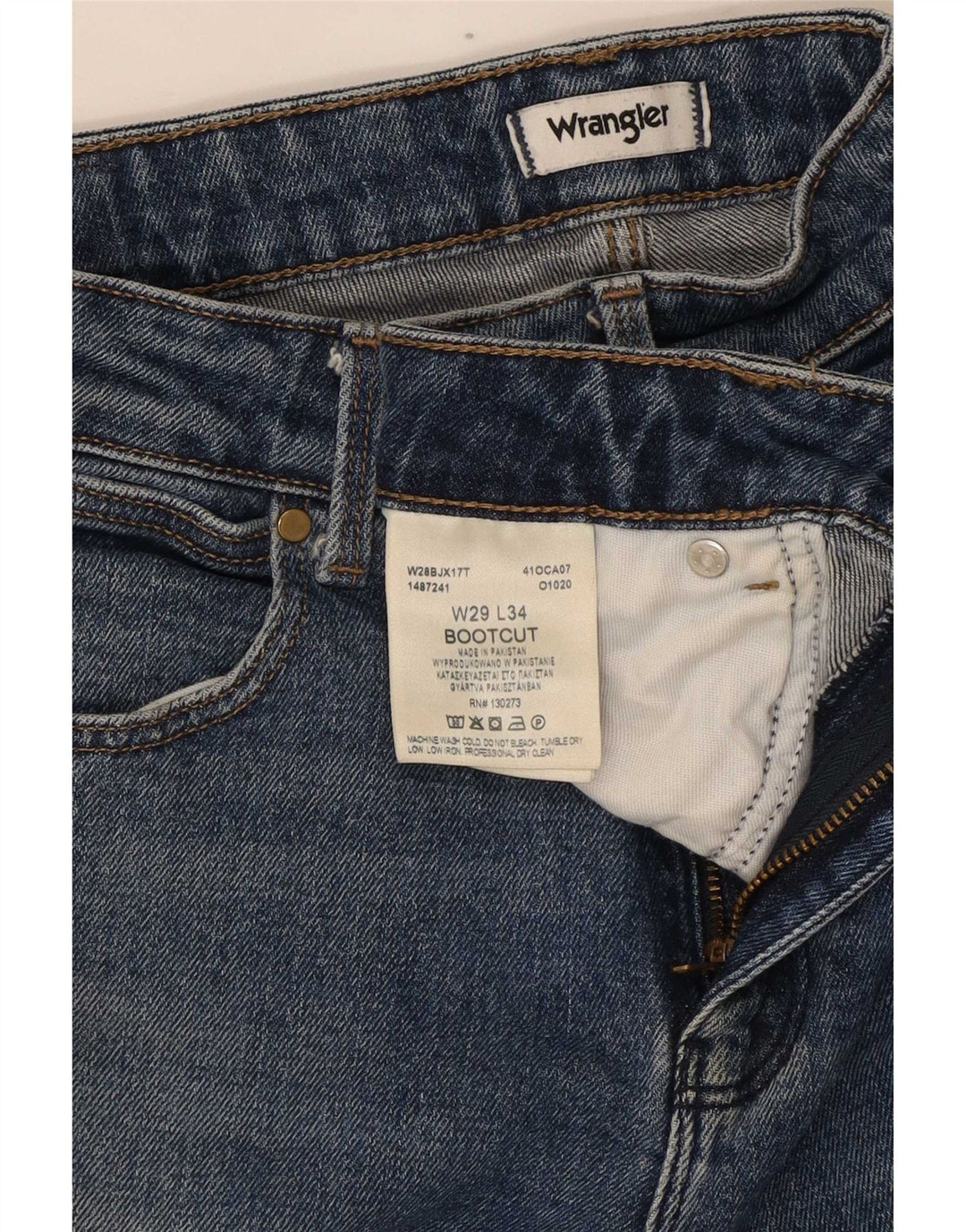 Женские джинсы Bootcut Wrangler W29 L34 синие, хлопок