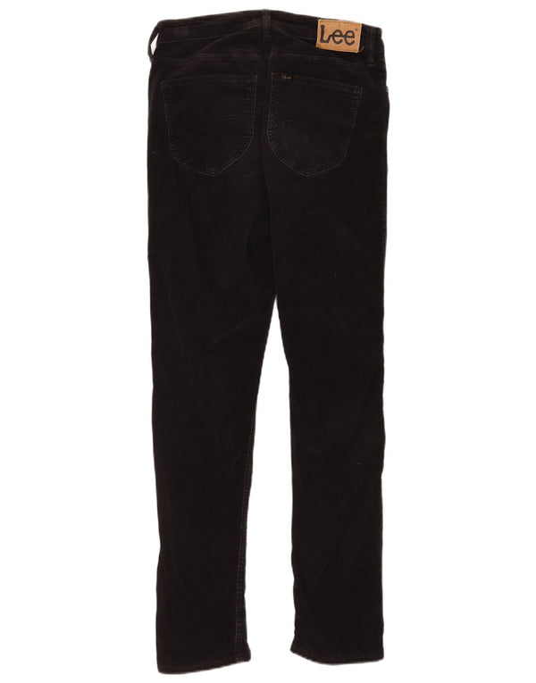 Lee Womens Elly Slim Corduroy Trousers W28 L30 Black Cotton