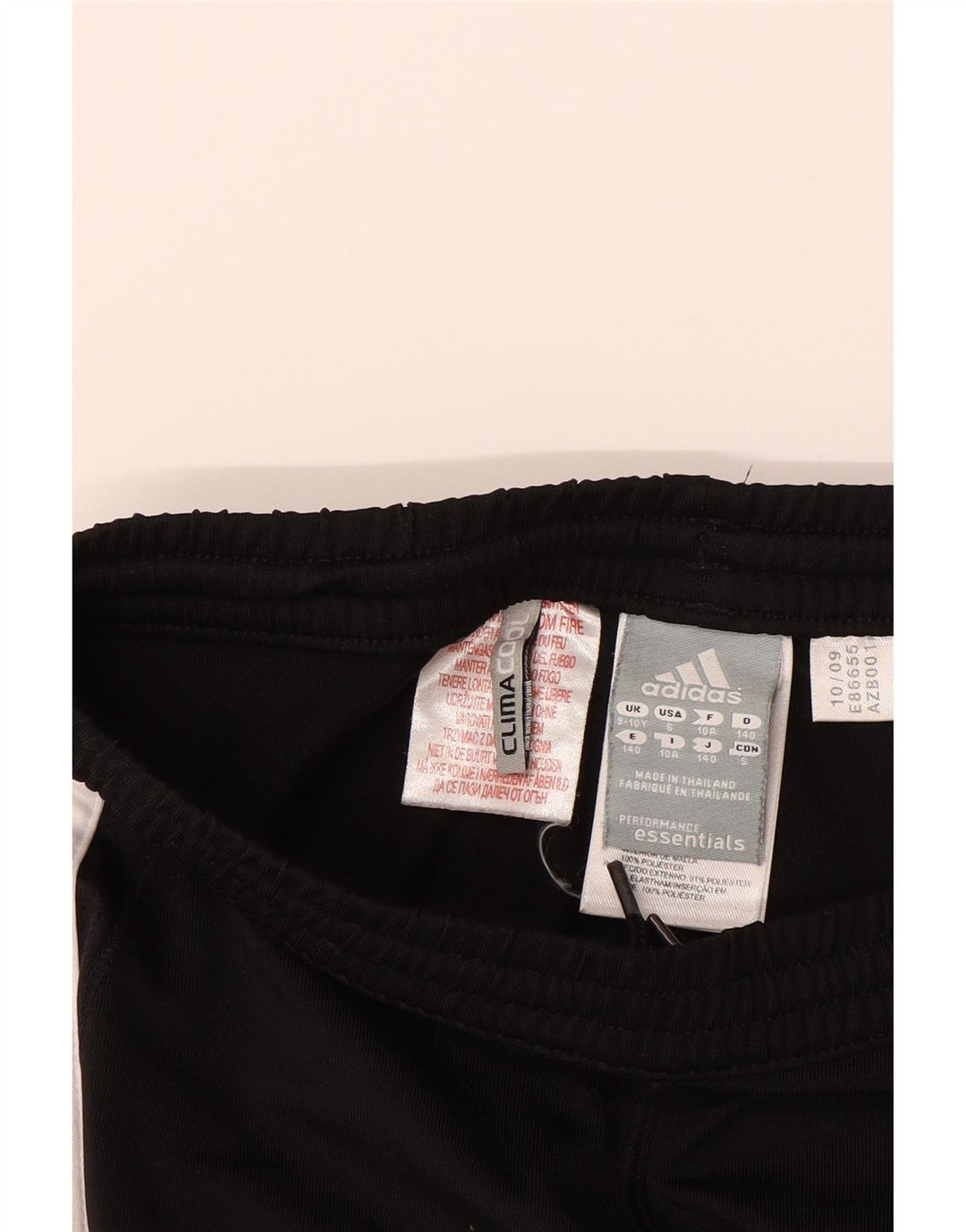 ADIDAS Girls Climacool Tracksuit Trousers 9-10 Years Black Polyester