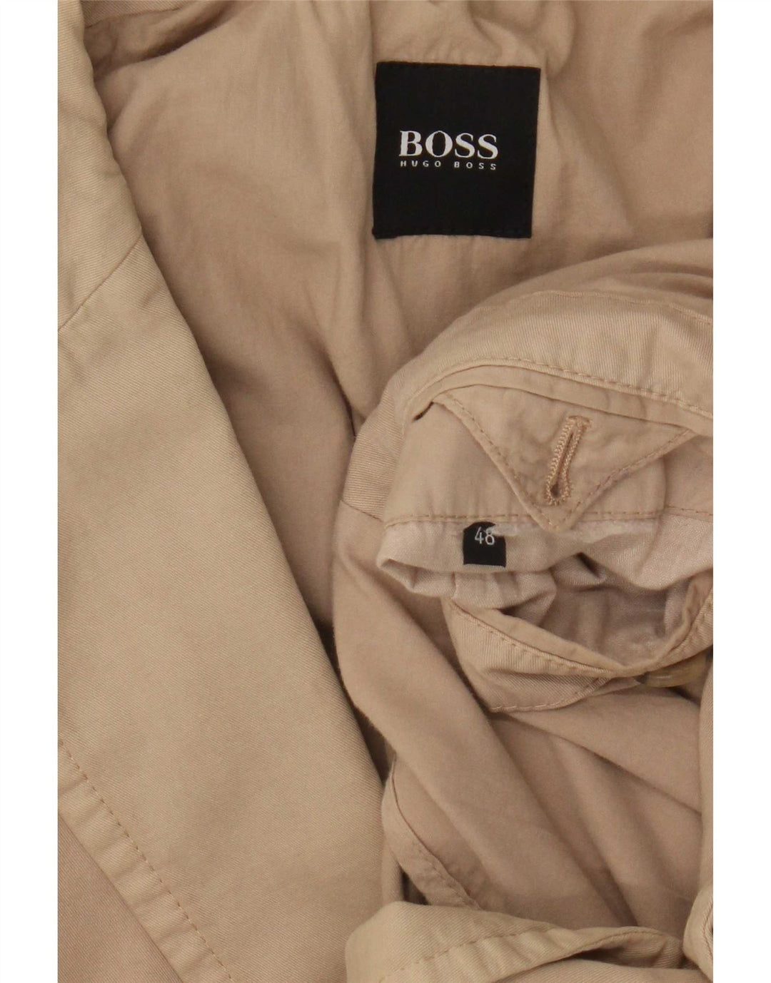 Мужской пиджак с 2 пуговицами Hugo Boss EU 48 средний бежевый