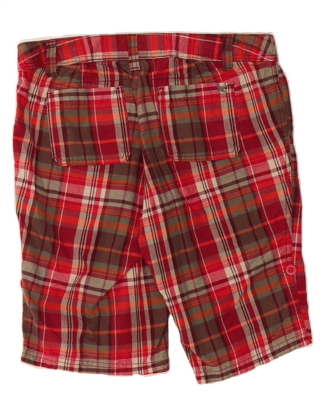 EDDIE BAUER Womens Chino Shorts US 8 Medium W32  Red Check Cotton Vintage Eddie Bauer and Second-Hand Eddie Bauer from Messina Hembry 