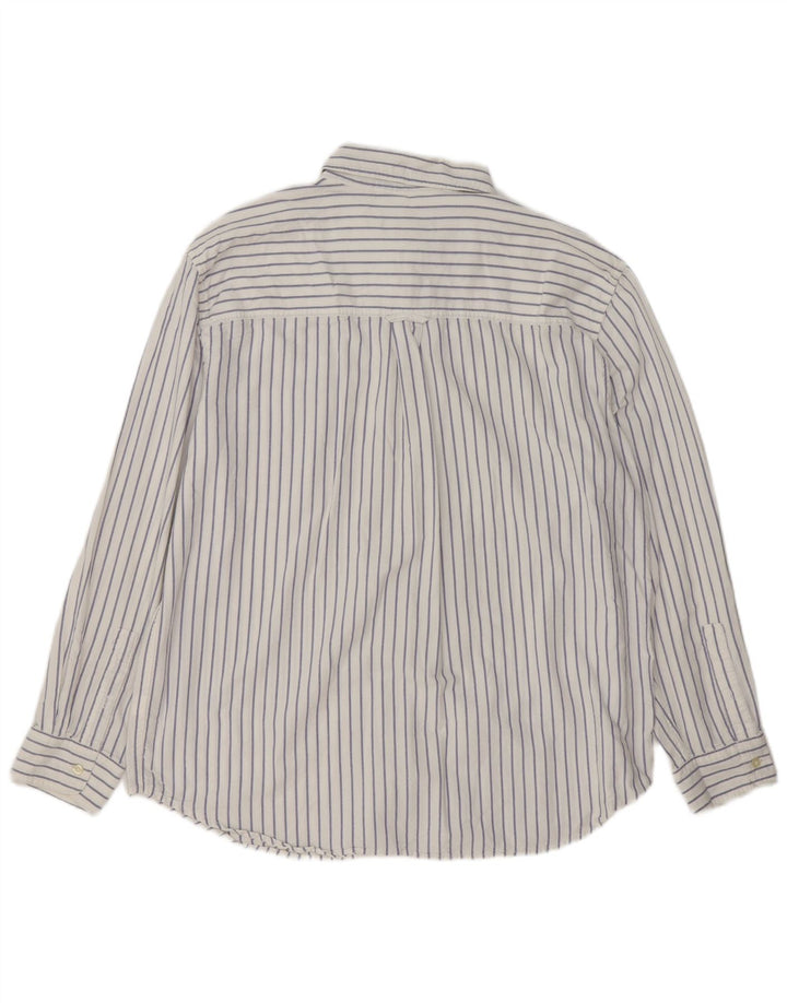 Мужская рубашка Chaps XL из хлопка в тонкую полоску белого цвета