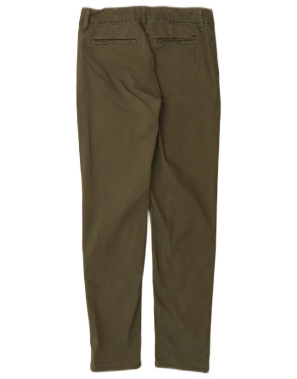 Женские узкие брюки чинос Tommy Hilfiger W25 L30, зеленый хлопок