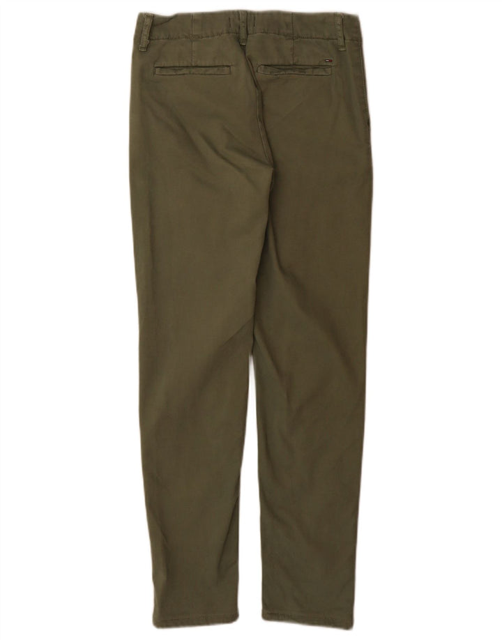 Женские узкие брюки чинос Tommy Hilfiger W25 L30, зеленый хлопок